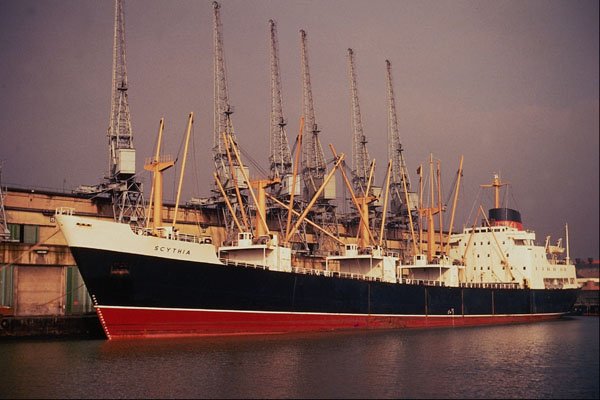 535063 Cunard Line Cargo Vessel SCYTHIA In Dock A4 Photo Print