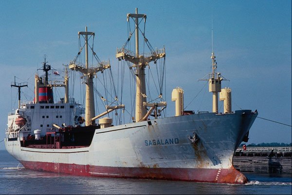 535065 SAGALAND, Norwegian Cargo Vessel A4 Photo Print