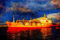 535066 1982 L.P. Gas Tanker BALDER PHENIX A4 Limited Edition Watercolour Print