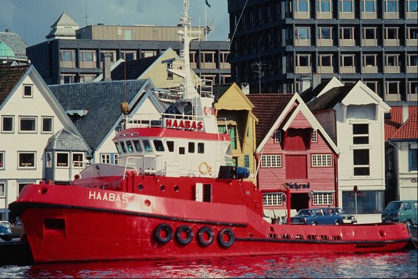 535067 Norwegian owned Tug HAABAS At Stavanger A4 Photo Print