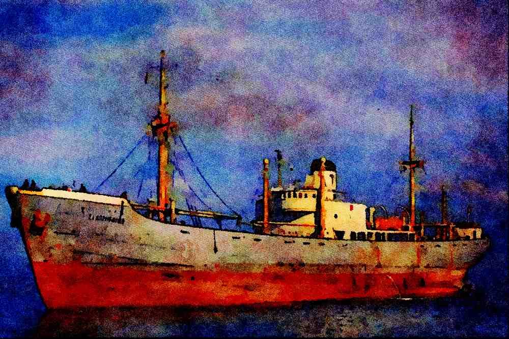 535071 1929 Greek owned Survivor ELEFTHERIOS In 1973 A4 Limited Edition Watercolour Print