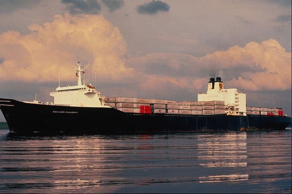 535073 American Container Ship SEA LAND GALLOWAY A4 Photo Print