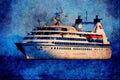 535076 Norwegian owned Cruise Liner ROYAL VIKING QUEEN A4 Limited Edition Watercolour Print