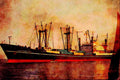 535078 German Freighter LUISE BORNHOFEN A4 Limited Edition Watercolour Print