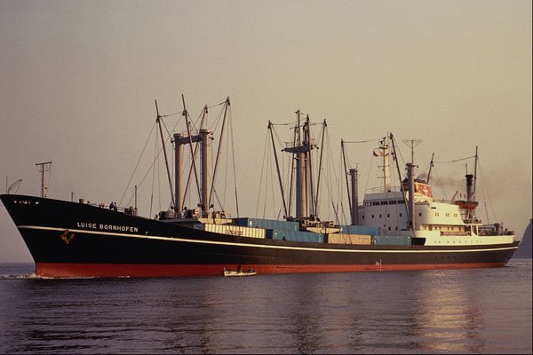 535078 German Freighter LUISE BORNHOFEN A4 Photo Print
