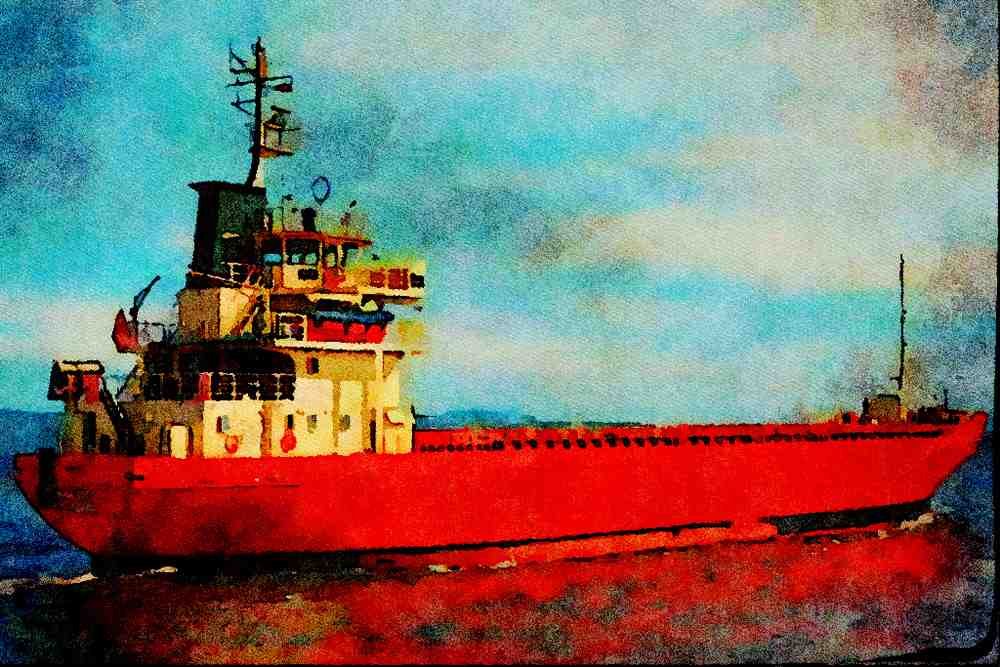 535082 Danish Coaster NINA BRES Gets Underway A4 Limited Edition Watercolour Print