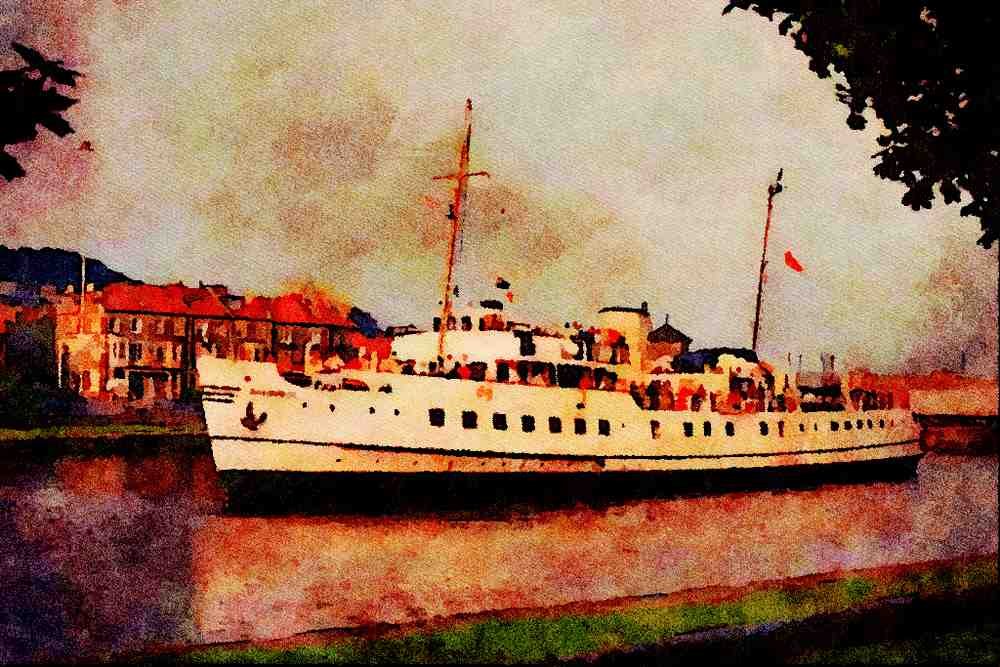 535084 Popular British Coastal Excursion Vessel BALMORAL A4 Limited Edition Watercolour Print