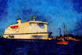 535085 NILS HOLGERSSON, German Owned Baltic Ferry A4 Limited Edition Watercolour Print