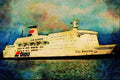 535088 OLAU BRITANNIA, German owned North Sea Ferry A4 Limited Edition Watercolour Print