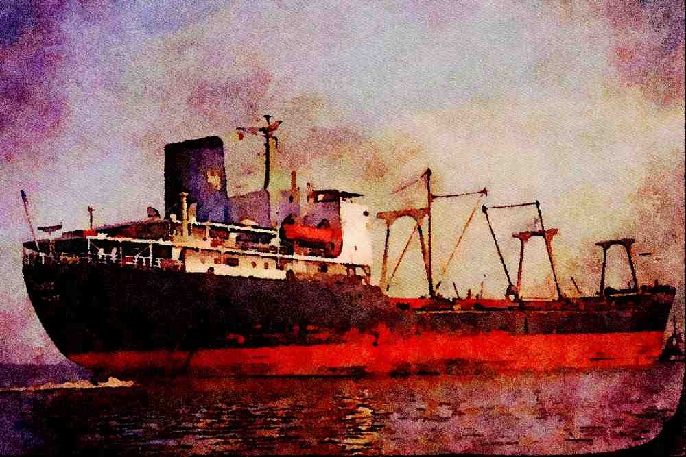 535090 Greek owned Bulk Carrier ALEKOS A4 Limited Edition Watercolour Print