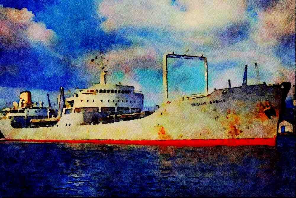 535096 CECILIE BROVIG, Norwegian Motor Tanker A4 Limited Edition Watercolour Print