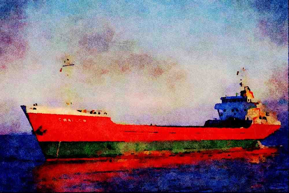 535098 SWALLOW, Dutch Built Coaster A4 Limited Edition Watercolour Print