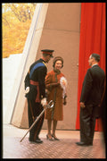 536023 Queen Elizabeth And Prince Philip Talking To Frank MacKinnon A4 Photo Print