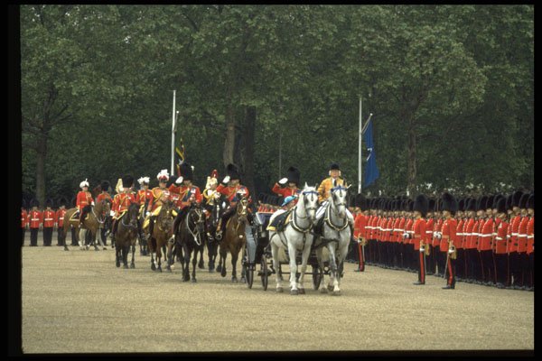 536047 Queen Elizabeth Inspecting Her Troops On Parade, England A4 Photo Print
