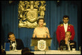 536075 Queen Elizabeth, Prince Philip And Premier Regan, Canada A4 Photo Print