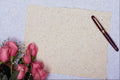 537016 Roses, Paper And Pen A4 Photo Print