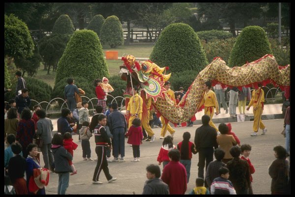 538011 Dragon Dance, Taipei, Taiwan A4 Photo Print