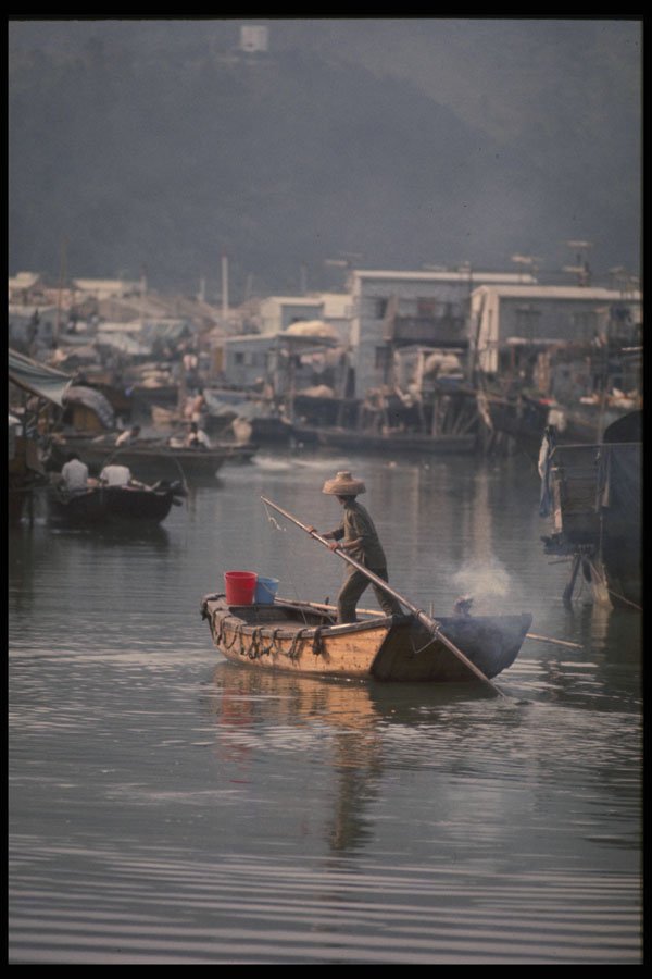 538026 Tai O Boat People, Hong Kong A4 Photo Print