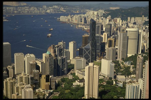 538044 Hong Kong Island Skyline A4 Photo Print
