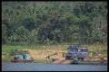 538058 A Bus On A Barge Crossing The Perfumes River, Hue, Vietnam A4 Photo Print
