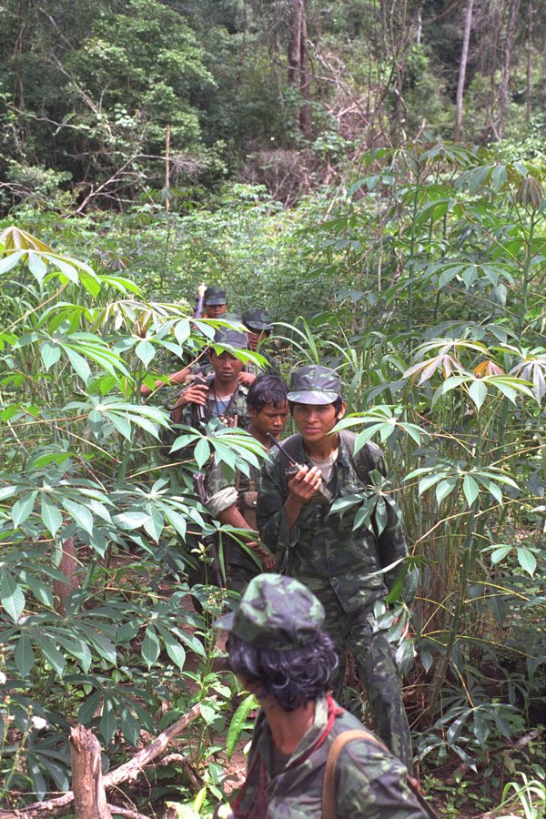 538061 Cambodian Guerrilla Patrol, Cambodia A4 Photo Print