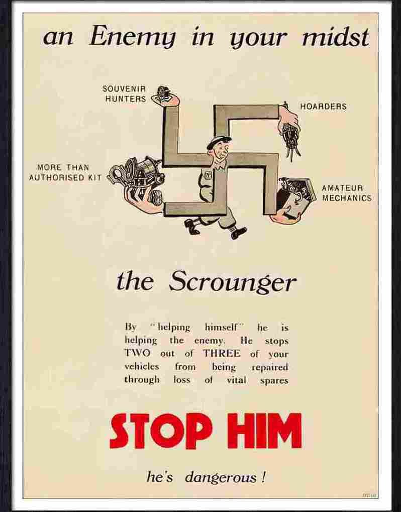 54 the scrounger stop him Advert A4 Photo Print