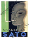 540 cigarettes sato art deco advert 1930s 2 Vintage Advert A4 Photo Print