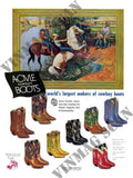 542 acme cowboy boots 1950s 2 Vintage Advert A4 Photo Print