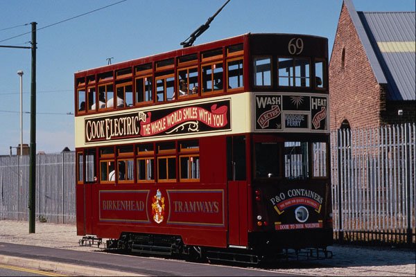 542024 Birkenhead Tramways Hong Kong built Car No. 69, U.K. A4 Photo Print
