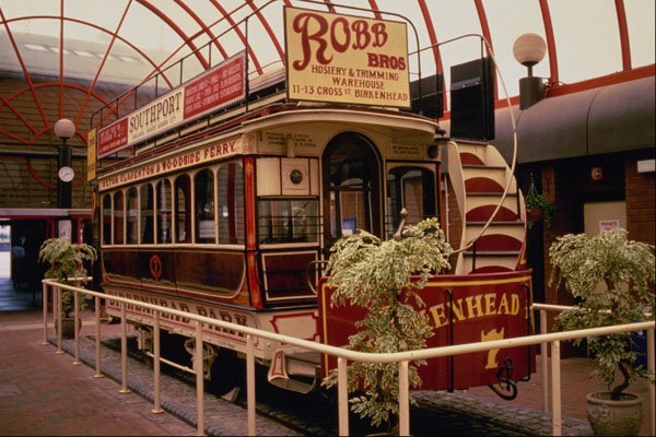 542027 Birkenhead Horse Car No. 7, Woodside Pier, Birkenhead, U.K. A4 Photo Print