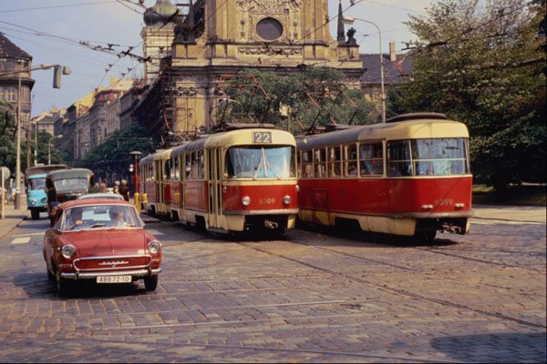 542040 Tatra type T3s, Prague, Czech Republic A4 Photo Print