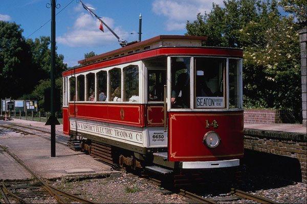 542061 Seaton & District Tramway Co. Car No. 14, Devon, U.K. A4 Photo Print