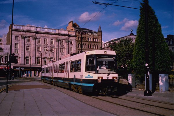 542064 Super Tram Car, St. Peter's Square, Manchester, U.K. A4 Photo Print