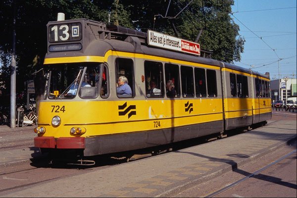 542075 Duwag Werkspoor Car No. 724, Amsterdam, Netherlands A4 Photo Print