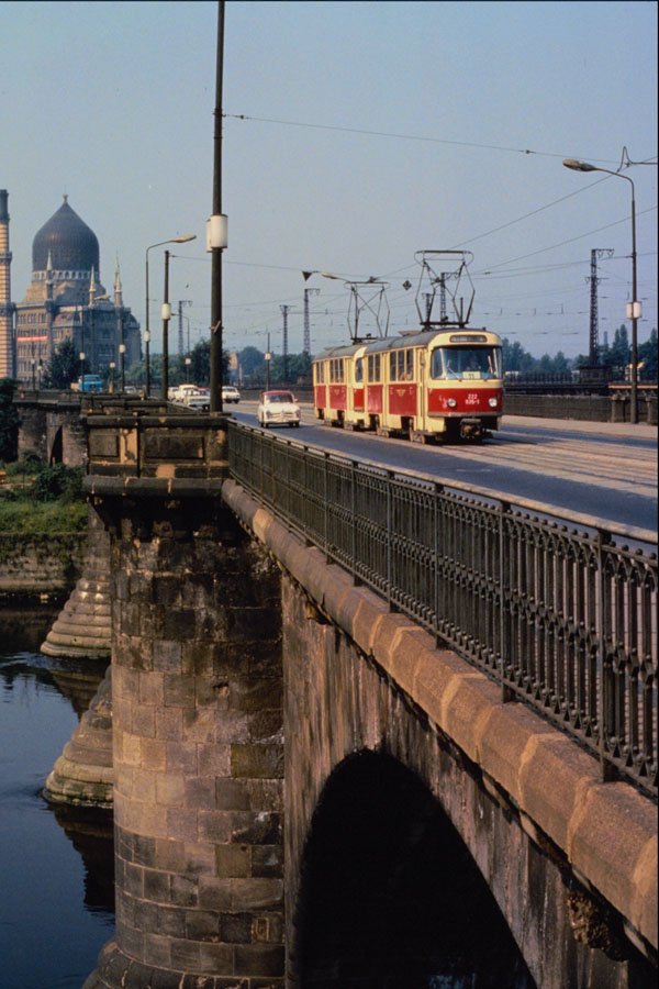 542090 Pair Of Tatra T3s, Dresden, Eastern Germany A4 Photo Print