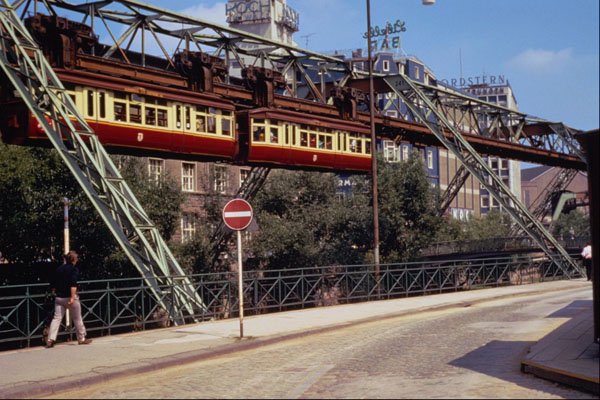 542098 Original 1901 Cars, Wuppertal Schwebebahn, Western Germany A4 Photo Print