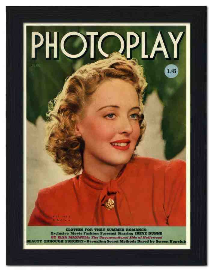 543 photoplay bette davis 1939 2 Vintage Advert A4 Photo Print
