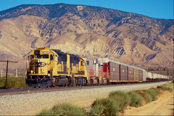 543001 Southbound Santa Fe Freight Approaching Mojave, CA A4 Photo Print