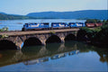 543006 Northbound Conrail Freight Alongside Susquehanna River, PA A4 Photo Print