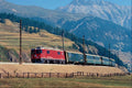 543019 Swiss Local Passenger Train Leaving Celerina A4 Photo Print