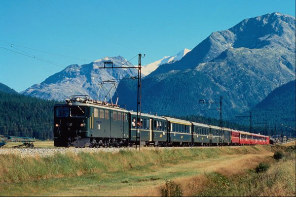 543020 Tirano Chur Passenger Near Samedan, Switzerland A4 Photo Print