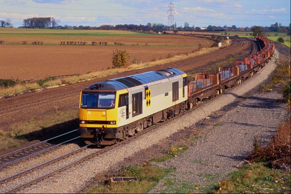 543033 Class 60 Heading A Steel Train Near Burton Salmon, U.K. A4 Photo Print