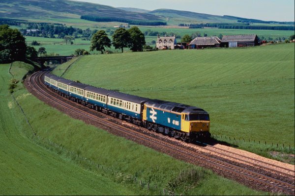 543042 Edinburgh To Inverness Train Near Gleneagles, Scotland A4 Photo Print