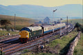 543057 D200 Passes Blea Moor With A Leeds To Carlisle Train, U.K. A4 Photo Print