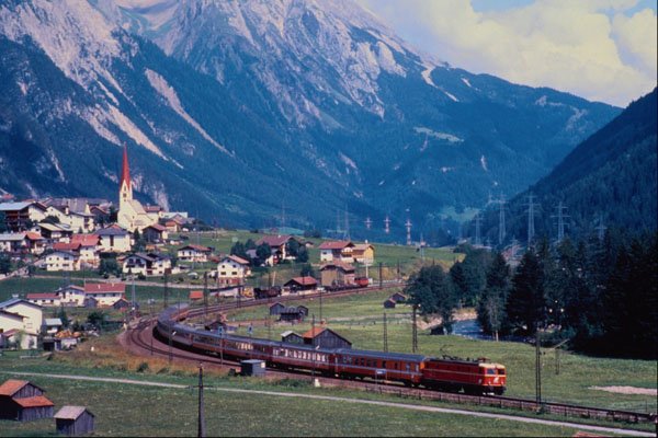 543060 Arlberg Route Passenger Train Near Pettneu, Austria A4 Photo Print