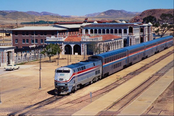 543069 Westbound Amtrak Desert Wind At Barstow, CA A4 Photo Print