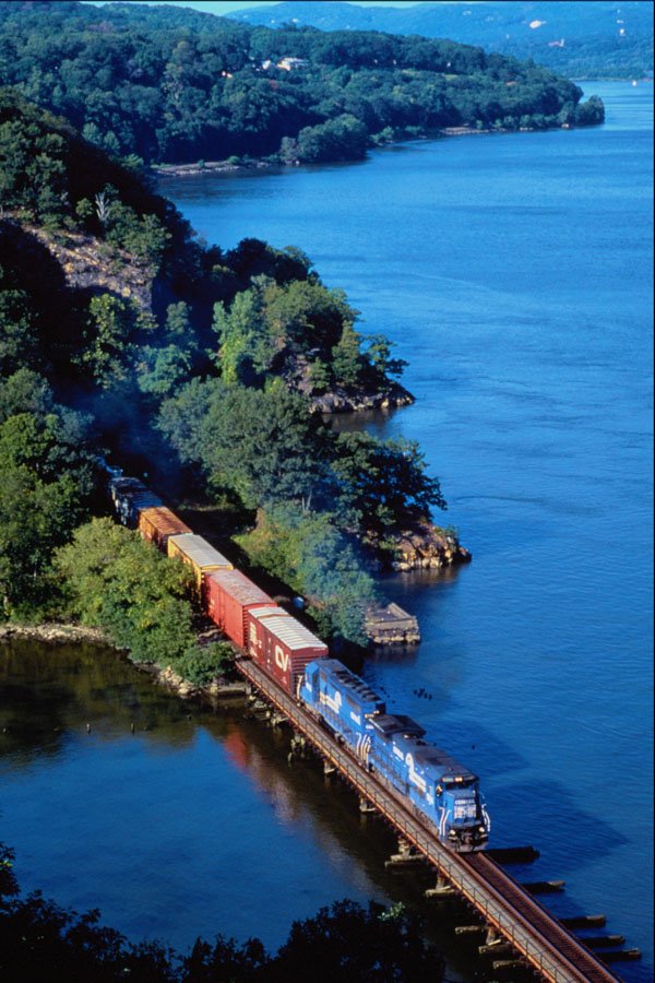 543087 Southbound Conrail Freight At Fort Montgomery, NY A4 Photo Print