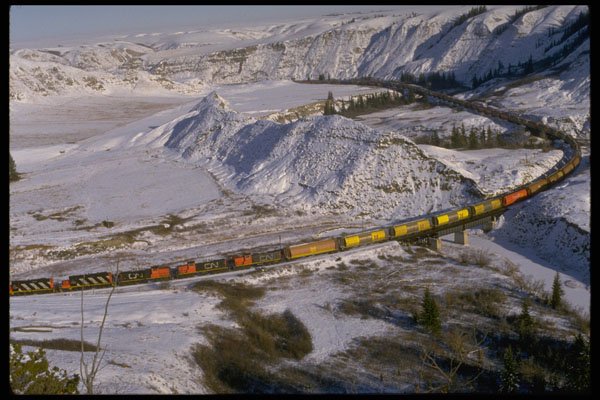543098 Grain Train, Alberta, Canada A4 Photo Print