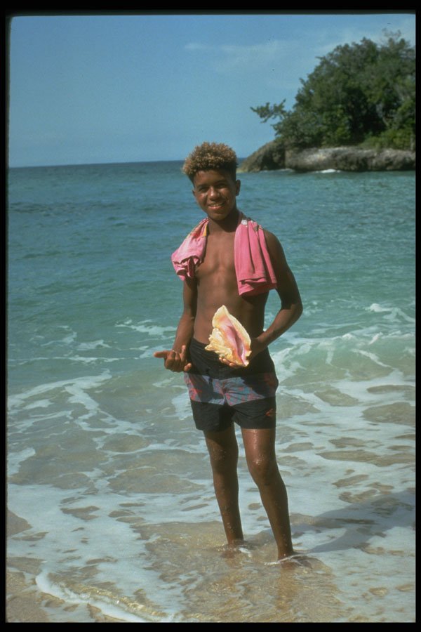 544029 Boy On Beach, Playa Grande Beach, Dominican Republic A4 Photo Print