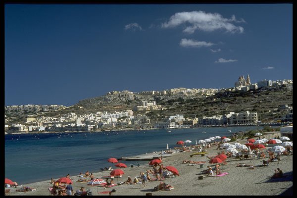 544040 View Of Mellieha Bay, Malta A4 Photo Print